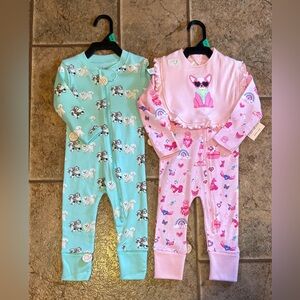 NWT *Bundle of 2* Paris Hilton x Monica + Andy Organic Cotton one piece sz 6-9m